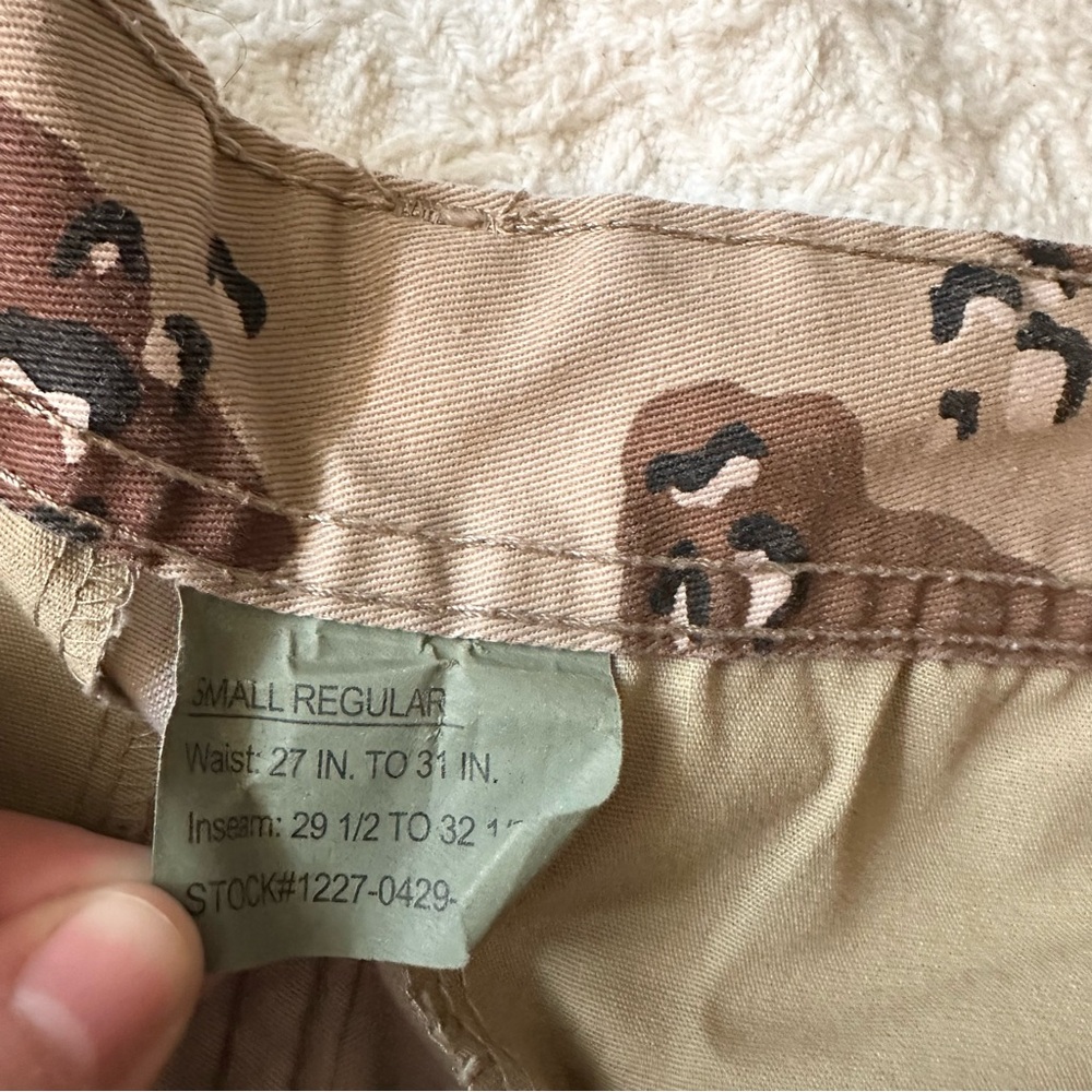 Rothco BDU Military Pants Mens Small 31x30 Brown Chocolate Chip Desert Camo Adj - Picture 10 of 11